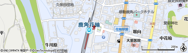 秋田県鹿角市周辺の地図