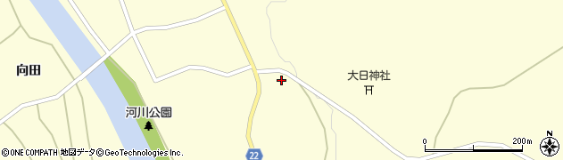秋田県大館市比内町独鈷寺清水周辺の地図