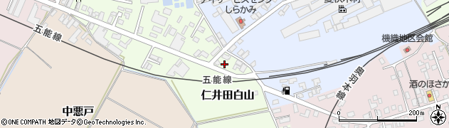 秋田県能代市仁井田白山110周辺の地図