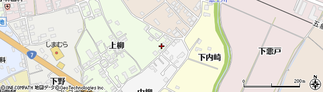 秋田県能代市上柳2周辺の地図