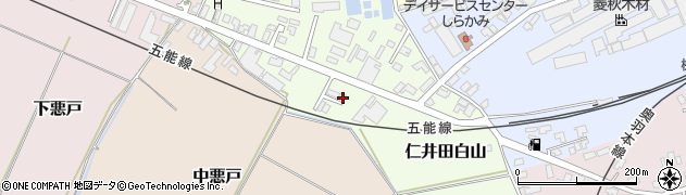 秋田県能代市仁井田白山95周辺の地図