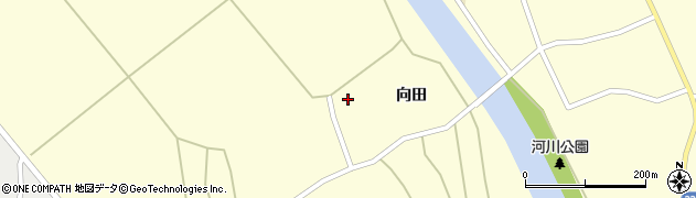 秋田県大館市比内町独鈷向田周辺の地図