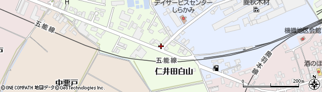 秋田県能代市仁井田白山64周辺の地図