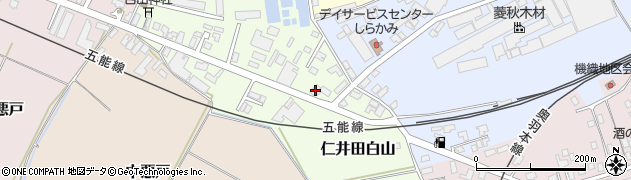 秋田県能代市仁井田白山109周辺の地図