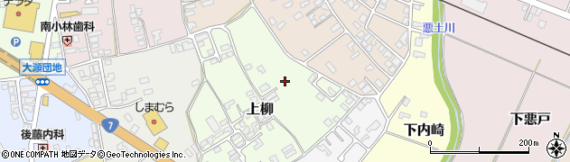 秋田県能代市上柳26-4周辺の地図