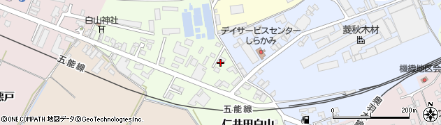 秋田県能代市仁井田白山116周辺の地図