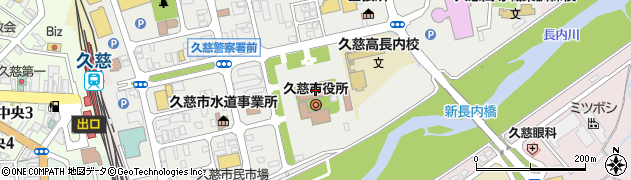 岩手県久慈市周辺の地図