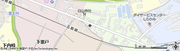 秋田県能代市仁井田白山81周辺の地図