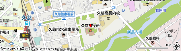 久慈市役所　建設部土木課周辺の地図