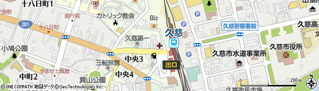 盛岡信用金庫久慈支店周辺の地図