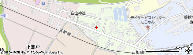 秋田県能代市仁井田白山74周辺の地図