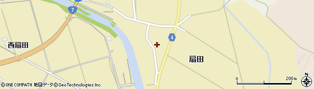 秋田県能代市扇田東扇田周辺の地図