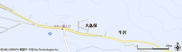 秋田県鹿角市花輪（大久保）周辺の地図