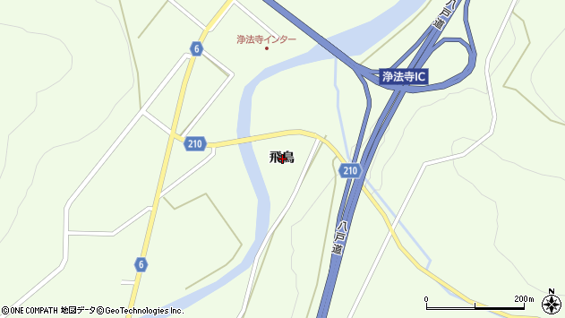 〒028-6944 岩手県二戸市浄法寺町飛鳥の地図