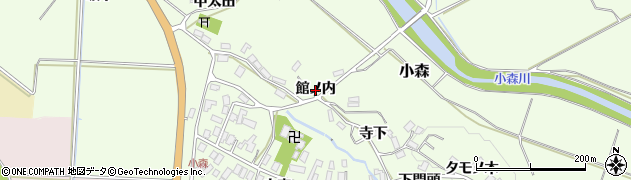 秋田県北秋田市小森（館ノ内）周辺の地図