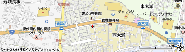 秋田県能代市西大瀬3周辺の地図
