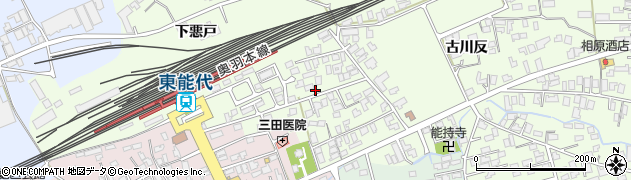 秋田県能代市鰄渕（下悪戸）周辺の地図