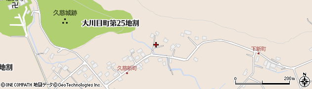 岩手県久慈市大川目町（第２５地割）周辺の地図
