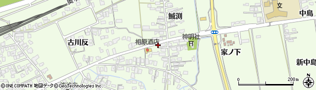 秋田県能代市鰄渕（鰄渕）周辺の地図