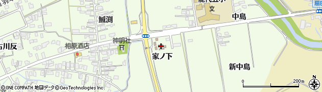 秋田県能代市鰄渕家ノ下周辺の地図