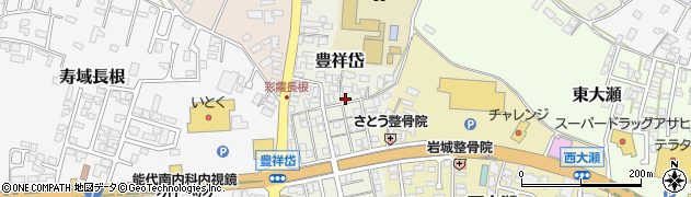 秋田県能代市豊祥岱周辺の地図