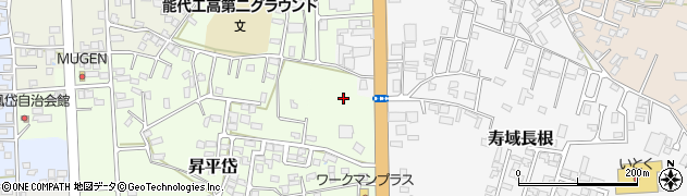 秋田県能代市芝童森周辺の地図
