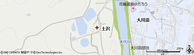 秋田県鹿角市尾去沢（土沢）周辺の地図