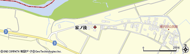 秋田県北秋田市増沢（小瀬渡場）周辺の地図