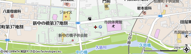 岩手県久慈市新中の橋（第４地割）周辺の地図