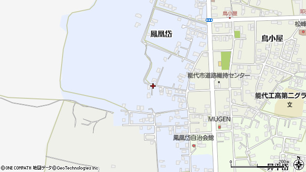 〒016-0882 秋田県能代市鳳凰岱の地図