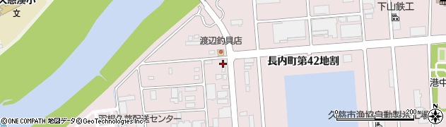 岩手県久慈市長内町（第３８地割）周辺の地図