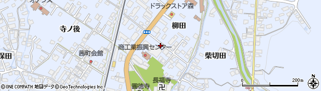 秋田県鹿角市花輪柳田周辺の地図