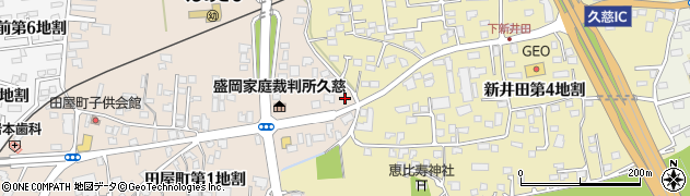 岩手県久慈市田屋町周辺の地図