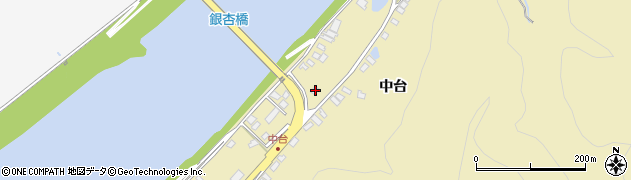 秋田県能代市二ツ井町仁鮒（中台）周辺の地図