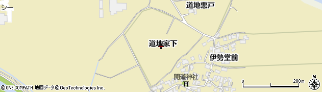 秋田県能代市扇田道地家下周辺の地図