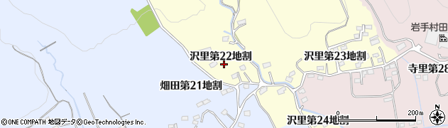 岩手県久慈市沢里（第２２地割）周辺の地図
