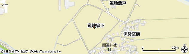 秋田県能代市扇田（道地家下）周辺の地図