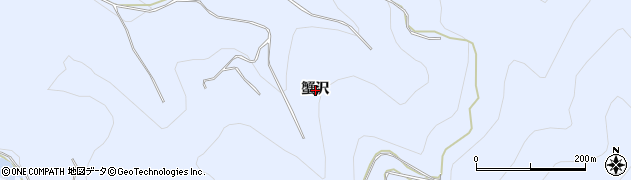 秋田県鹿角市花輪（蟹沢）周辺の地図