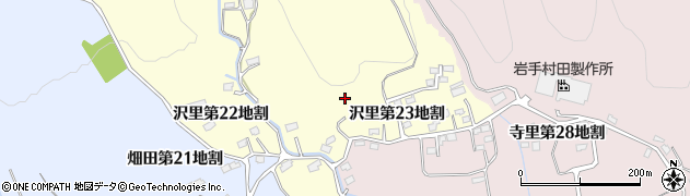 岩手県久慈市沢里（第２３地割）周辺の地図