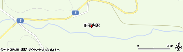 岩手県二戸市浄法寺町（田子内沢）周辺の地図
