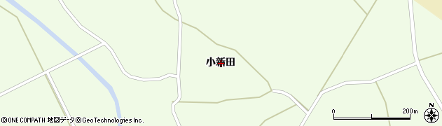 秋田県大館市比内町笹館小新田周辺の地図