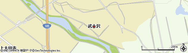 秋田県北秋田市脇神（武士沢）周辺の地図