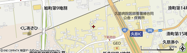 岩手県久慈市新井田周辺の地図
