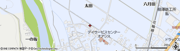 秋田県鹿角市花輪（太田）周辺の地図