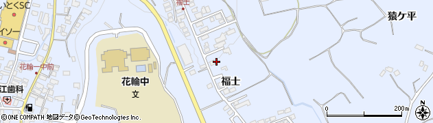 秋田県鹿角市花輪福士周辺の地図
