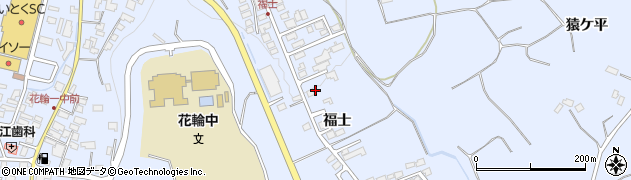 秋田県鹿角市花輪（福士）周辺の地図