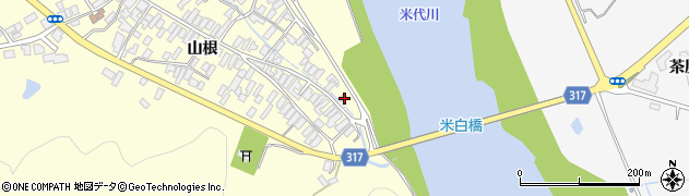 秋田県能代市二ツ井町切石山根191周辺の地図