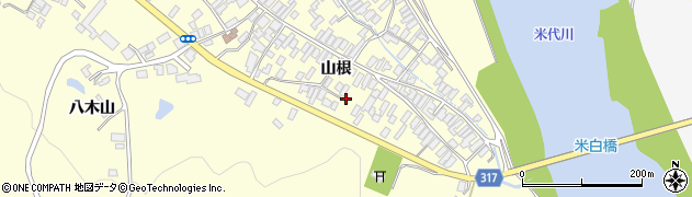 秋田県能代市二ツ井町切石山根37周辺の地図