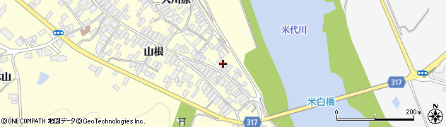 秋田県能代市二ツ井町切石山根197周辺の地図