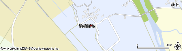 秋田県大館市比内町新館（駒橋屋布）周辺の地図